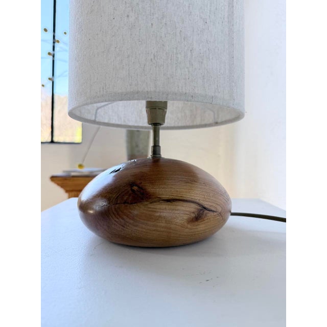 Brutalist Olive Wood Table Lamp, 1970s For Sale - Image 18 of 18