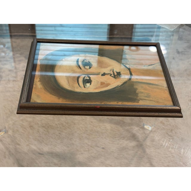 Mid-20th Century Framed French Parisian Female Portrait Painting For Sale - Image 9 of 16