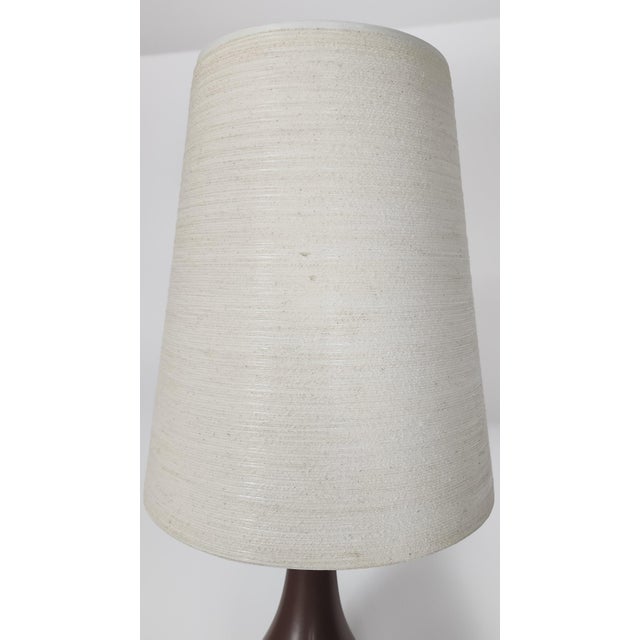 Lotte and Gunnar Bostlund Vintage Lotte and Gunnar Bostlund Table Lamp With Original Shade For Sale - Image 4 of 12