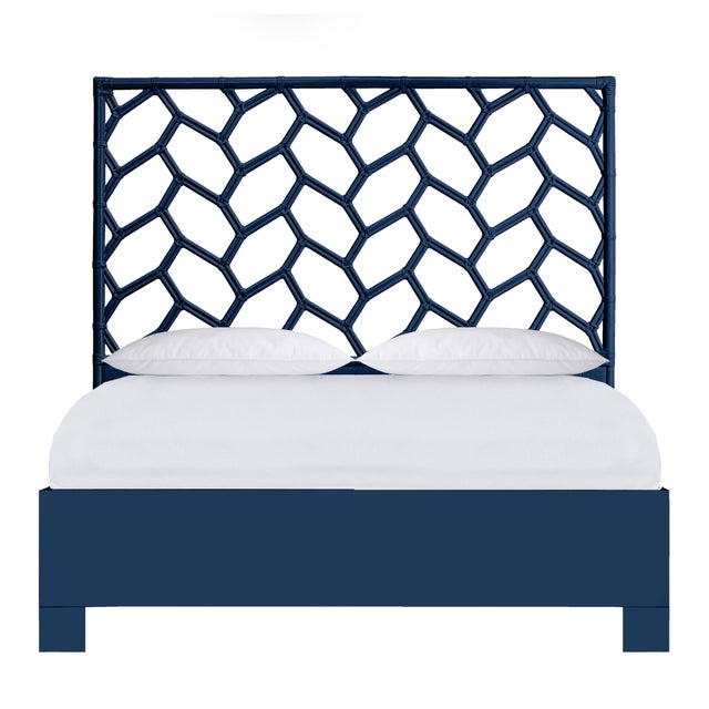Silas Platform Bed Queen - Navy For Sale - Image 12 of 12