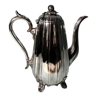 Late 19th Century Dixon James English Silverplate Teapot-Chocolate Pot For Sale