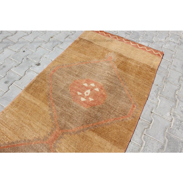 Vintage Turkish Anatolian Rug Runner - 36.5"x148" For Sale In Raleigh - Image 6 of 11