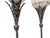 Metal Pair of Antique Ealy 1900's Art Nouveau Cast Metal Torchiere Floor Lamps With Capiz Shell Tulip Shades For Sale - Image 7 of 11