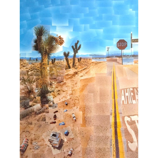 David Hockney Vintage 1986 "Pearl Blossom Highway" Lithograph Print Exhibition Poster For Sale In Kansas City - Image 6 of 13