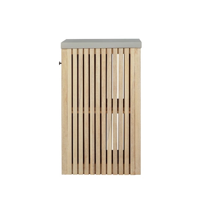Eclipse Outdoor Solid Teak Natural Look Wood Cabinet - Outdoor For Sale - Image 9 of 12