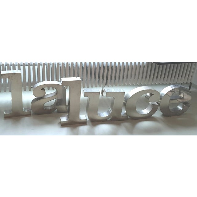 LA LUCE 3-D Aluminium Letters, Set of 6 For Sale - Image 6 of 8