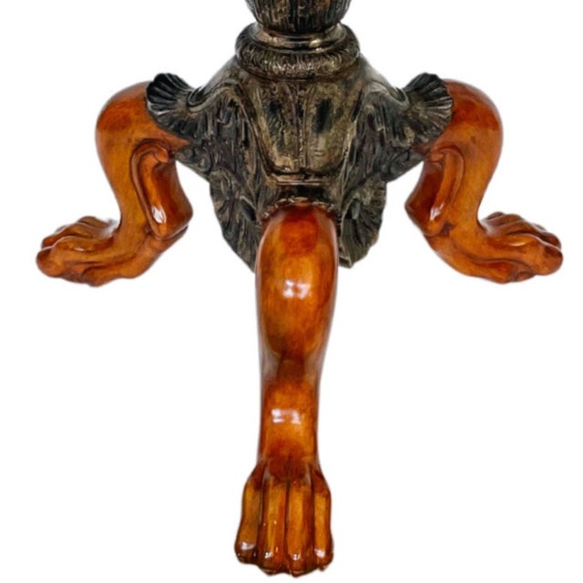 Late 20th Century French Regency Claw Feet Gueridon Center Table by Charles Pollock for William Switzer For Sale - Image 9 of 11