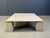 Large vintage square travertine coffee table with four legs. Beautiful natural travertine stone. You can change the legs's...
