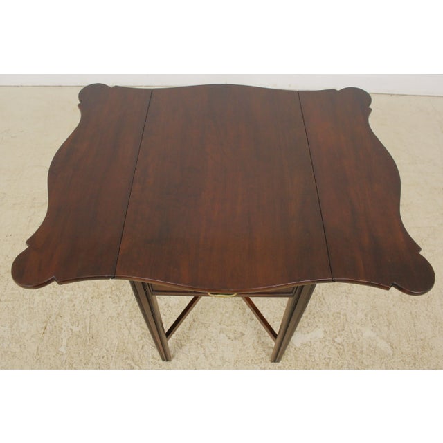 Brown Statton Old Towne Cherry Pembroke Drop Leaf Table For Sale - Image 8 of 13