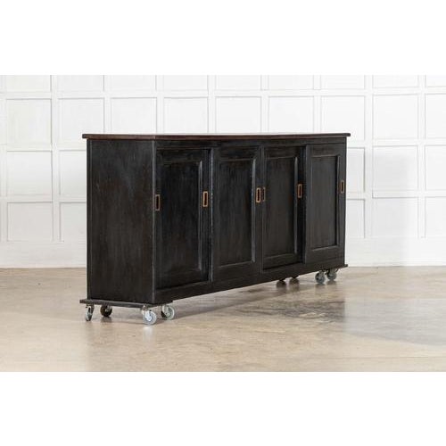 Late 19th Century Large 19th Century English Ebonised Mahogany Dresser Base, 1890s For Sale - Image 5 of 18