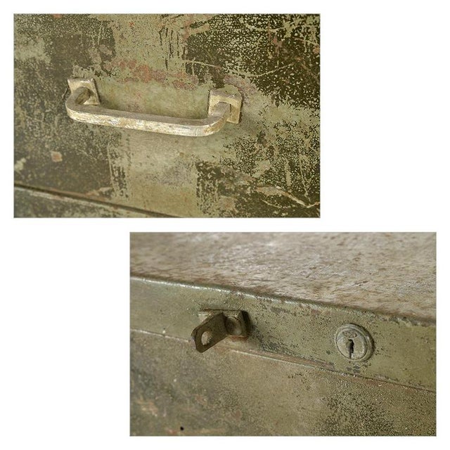 Metal Patinated Metal Filing Cabinet For Sale - Image 7 of 8