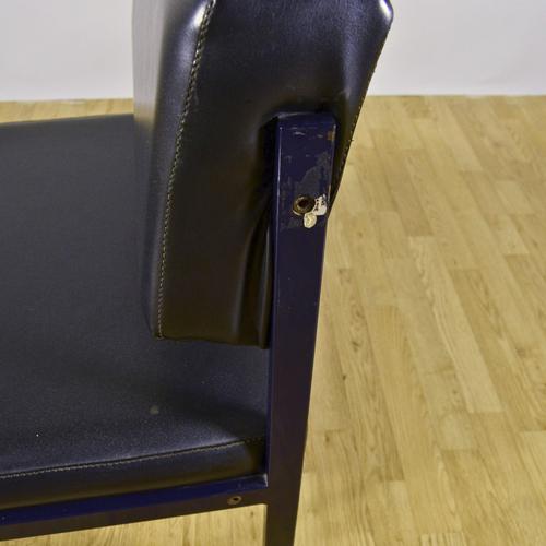 Faux Leather and Metal Frame Chairs, 1940s, Set of 2 For Sale - Image 6 of 9