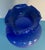 Murano Blue Ruffled Art Glass Vase For Sale - Image 10 of 12