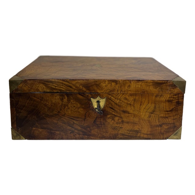 Walnut Burl Travel Desk, 19th Century For Sale