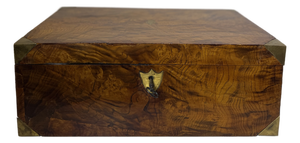 Walnut Burl Travel Desk, 19th Century