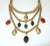 Vintage Scarab Bib Chain Link Egyptian Style Necklace, c.1980 For Sale - Image 4 of 11