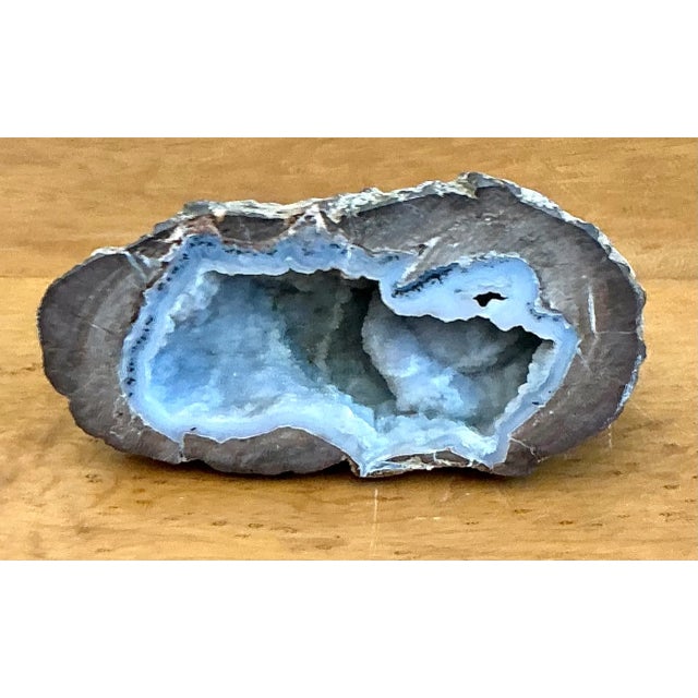 Early 20th Century Vintage Natural Blue Quartz Geode For Sale - Image 5 of 12