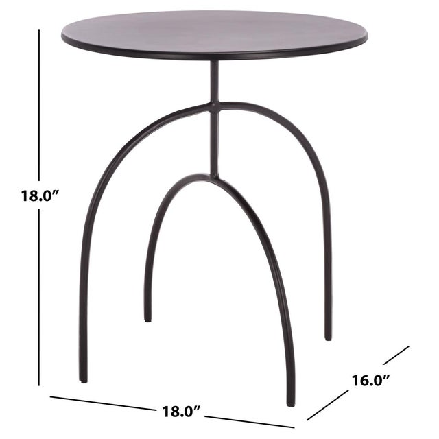 Contemporary Saburo Ronin Accent Table in Black, 18" For Sale - Image 3 of 8