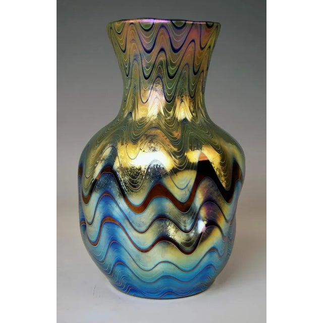 Vase loetz (lötz) widow klostermuehle bohemia art nouveau made by loetz, klostermuehle (bohemia), circa 1899-1900 decor:...