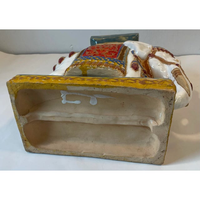 Ceramic Vintage Petite Ceramic Elephant Small Plant Stand or Bookend For Sale - Image 7 of 7