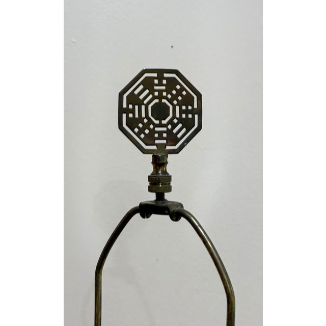 1970s large blonde wood/woven wicker table lamp. Excellent condition. Measurements 33.5" tall including harp & finial 23"...