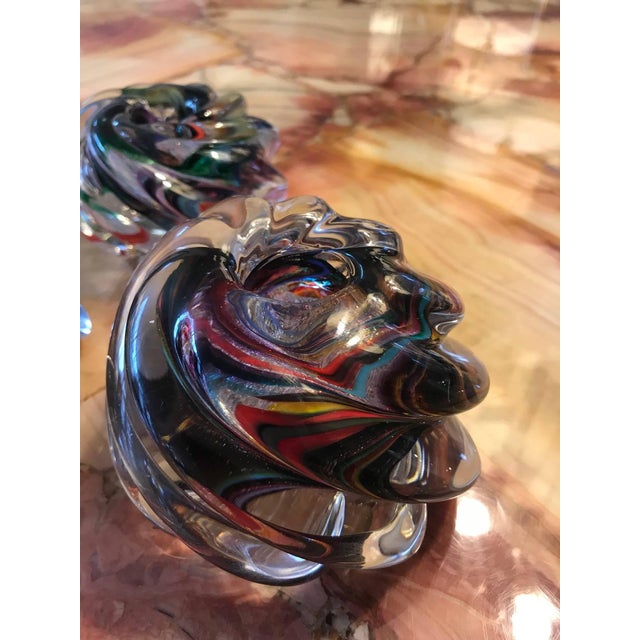 Murano Glass Votive Candle Holders Set of Three Chairish