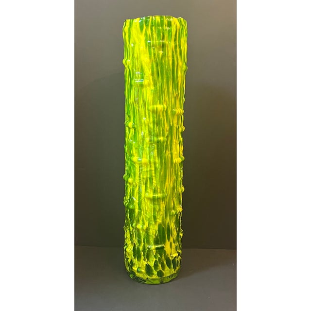 Contemporary 1990s Modern, Contemporary Hand-Blown Vase. Large Art Glass For Sale - Image 3 of 14