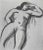 Nude is an original drawing in watercolor, realized in the Mid-20th Century by Jean Delpech (1916-1988). Good conditions....