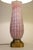 1960s 1960s Rare Xxlarge Massive Pink "Costolato" Barovier Toso Murano Italy Bubble Blown Art Glass Brass Table Lamp For Sale - Image 5 of 13