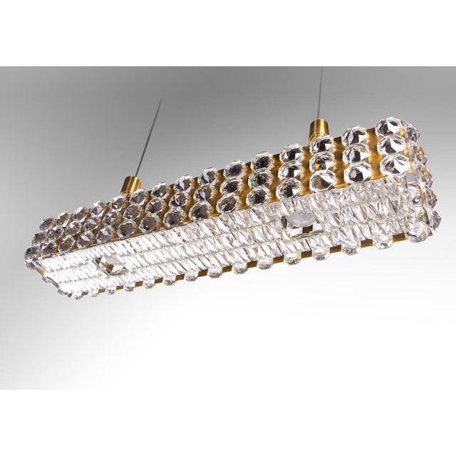 Large Flush Mount in Crystal & Brass from Lobmeyr / Bakalowits & Sons, Vienna For Sale - Image 15 of 18