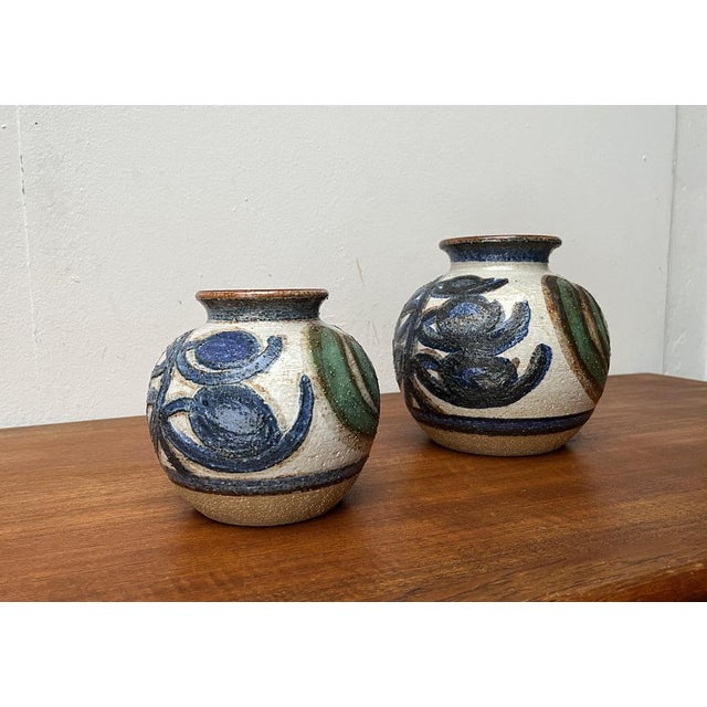 Mid-Century Modern Danish Studio Pottery Cactus Series Ball Vases from Søholm, 1960s, Set of 2 For Sale - Image 11 of 18