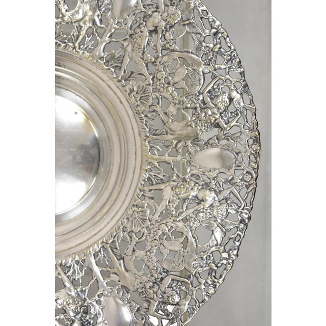 William Adams and Company Vintage William Adams Wa Spain Silver Plated Figural Repousse Large Fruit Bowl For Sale - Image 4 of 13