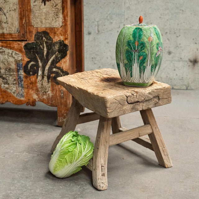 This 19th-century stool from China's Shanxi province charms with its top-heavy form and wabi-sabi texture. Likely cobbled...
