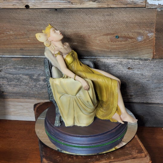 1990s Flambro Mystic Fairy Figurine - Four Seasons - Summer Elf - By Michael Talbot For Sale - Image 5 of 8