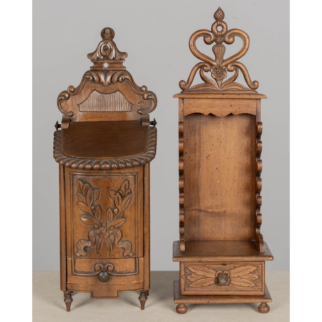 French Provincial French Provencal Walnut Boxes, Set of 2 For Sale - Image 3 of 7