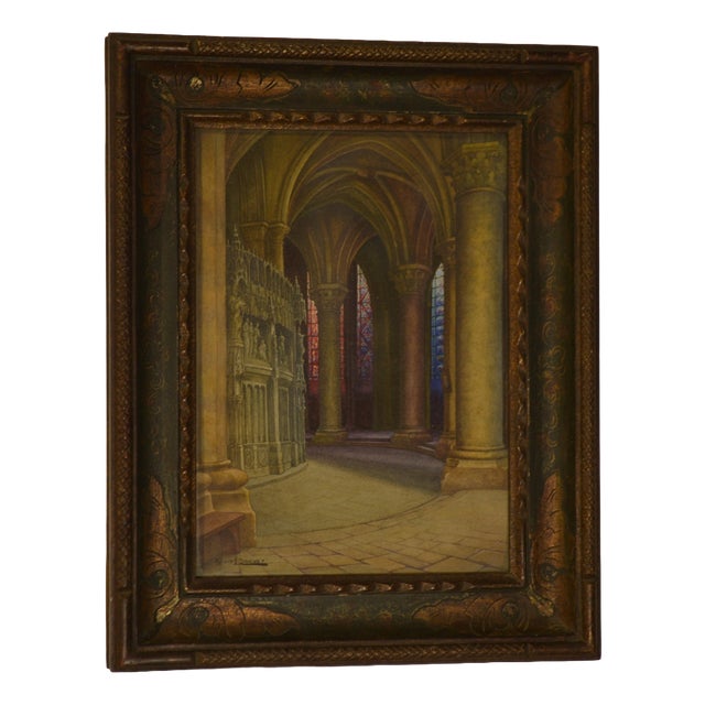 Régis Drevet, Untitled, 1920s, Watercolor on Paper, Framed For Sale