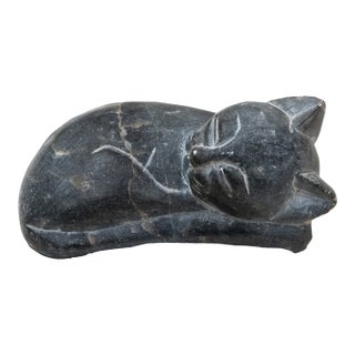 Tian Jin Stone Kitten, Carved Riverstone For Sale