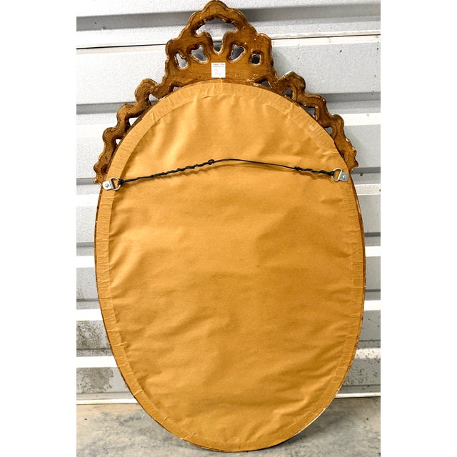 Late 20th Century Chelsea House French Louis XVI Style Neoclassical Giltwood Oval Wall Mirror For Sale In New York - Image 6 of 7