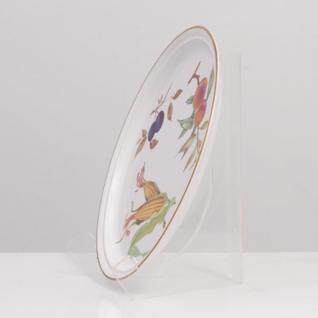 Royal Worcester Royal Worcester EveshamFine Porcelain Charger Platter Display 13" Plate England 1961 For Sale - Image 4 of 10