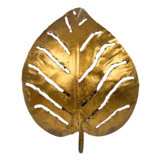 Monstera Leaf Lamp in the style of Maison Jansen, France, 1980s For Sale