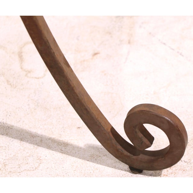 Mosaic Top Garden Patio Table With Wrought Iron Base For Sale In New York - Image 6 of 13