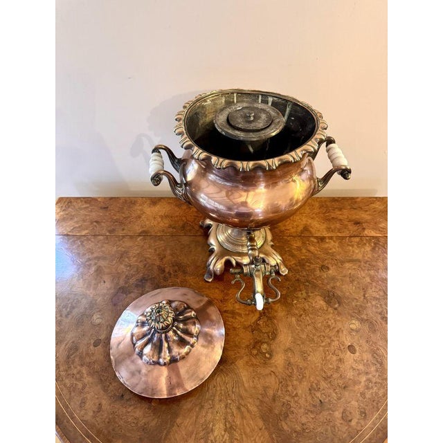 Large Antique Victorian Copper Samovar, 1860 For Sale - Image 6 of 7