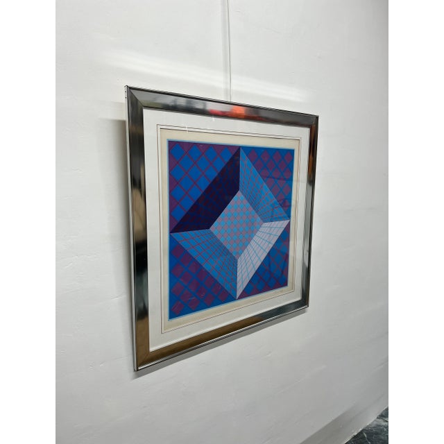 Victor Vasarely (French-Hungarian 1908 - 1997) lithograph on paper, optical art illusion with cubes. The work is signed...