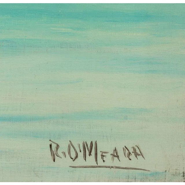 Robert O'Meara Surrealist Clothesline Oil on Board For Sale - Image 4 of 6