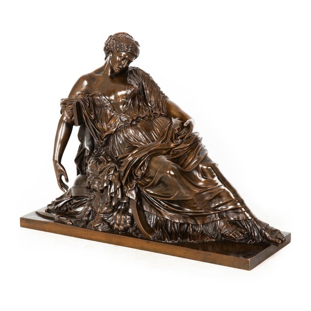 JEAN-BAPTISTE CLESINGER French, 1814-1883 "Dying Lucretia" (1868) Sand-cast and patinated bronze Engraved "Fou Par Vor...