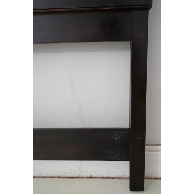 1980s Century Black Painted Queen Size Headboard For Sale - Image 5 of 10