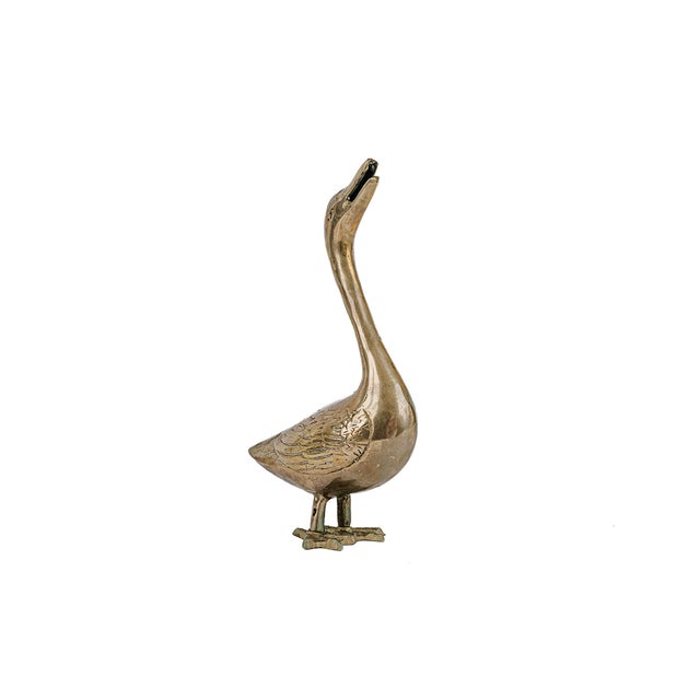 Vintage Mid-Century Modern Solid Brass Geese For Sale - Image 4 of 10