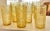 Mid-Century Modern Vintage Golden Glass Bamboo Tumbler Glasses, Set of Eight For Sale - Image 3 of 5