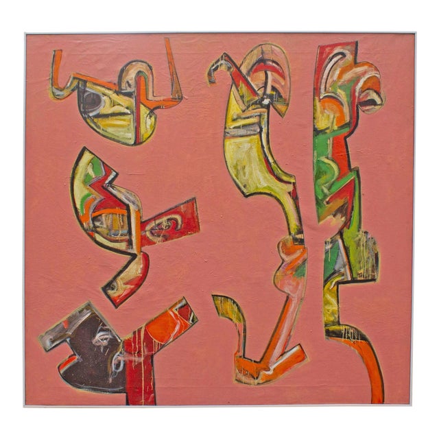 Abstract Oil on Canvas Painting by James L. Bruch For Sale