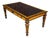 English 19th Century Oak Desk with Ebonized Accents and Gilded Greek Key Frieze For Sale